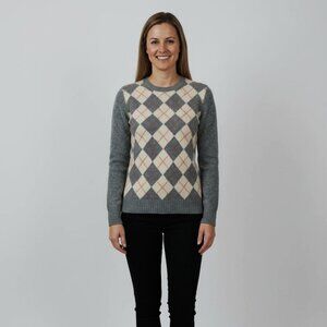Women's J crew argyle crew neck sweater size XS